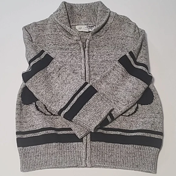 Baby Gap Disney Mickey Mouse Zip-Up Cardigan/Sweater Size 3 Year - Picture 3 of 11